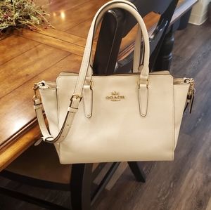 Coach authentic crossbody Crosby leather purse and keychain.